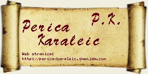 Perica Karaleić vizit kartica